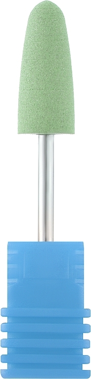 Фреза силиконовая "Пуля длинная" 824G, зеленая - Nail Drill — фото N1