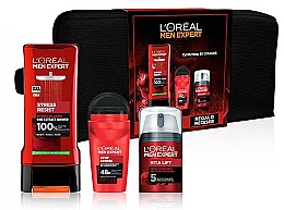 Парфумерія, косметика Набір - L'Oreal Paris Men Expert Vitalift (sh/gel/400ml + deo/50ml + cr/50ml + bag)