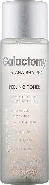Отшелушивающий тонер для лица, шеи и декольте - Trimay Galactomy Aha-Bha-Pha Peeling Toner 