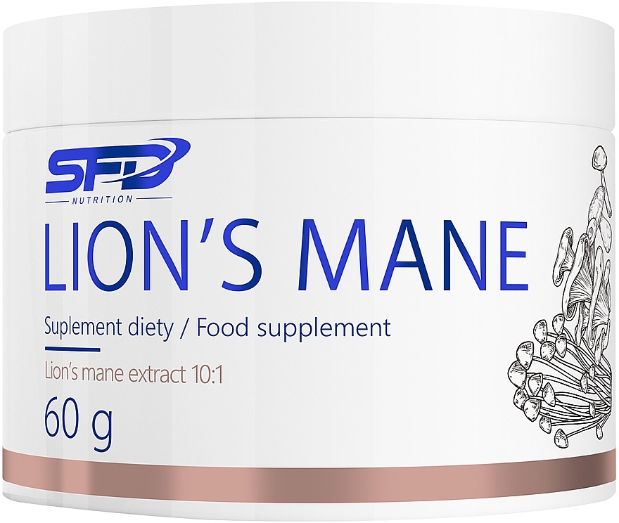 Пищевая добавка для улучшения памяти и концентрации - SFD Nutrition Lion's Mane — фото N1