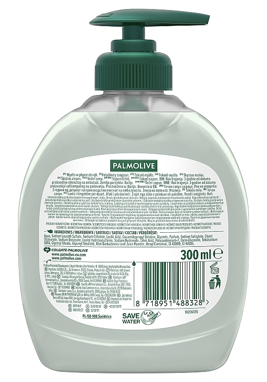 Жидкое мыло для рук "Гигиена Плюс" для чувствительной кожи с экстрактом алоэ вера антибактериальное - Palmolive Naturals — фото N3