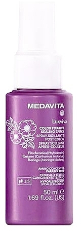 Спрей запечатывающий кутикулу для окрашенных волос - Medavita Luxviva Color Fixative Sealing Spray — фото N1