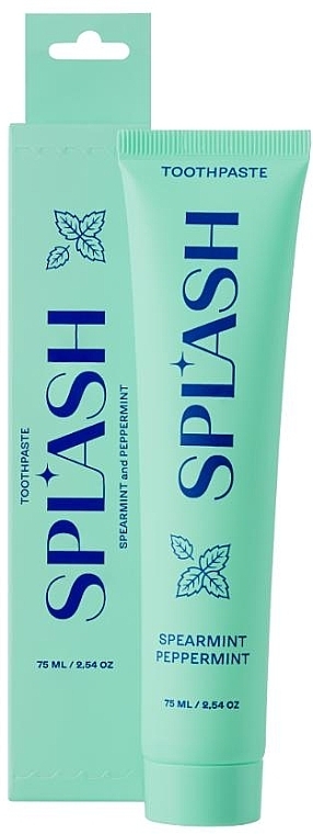 Зубная паста освежающая с отбеливающим эффектом со вкусом мяты - Splash Spearmint Peppermint Toothpaste