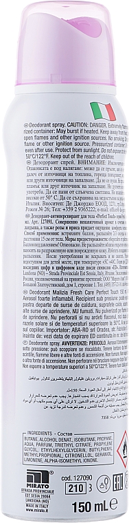 Антиперспірант-спрей - Malizia Fresh Care Perfect Touch Deodorant Spray — фото N2