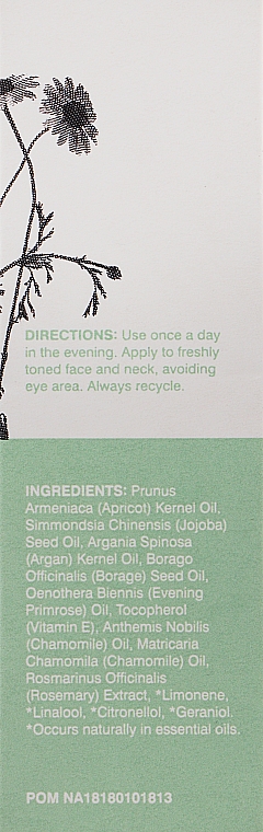 Зволожувальна олія для обличчя "Ромашка" - Sensatia Botanicals Calming Chamomile Facial Hydrate — фото N3
