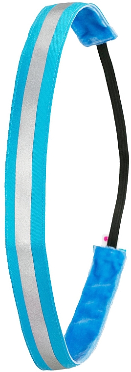 Повязка на голову, серебристо-голубая - Ivybands Neon Blue Reflective Hair Band — фото N1