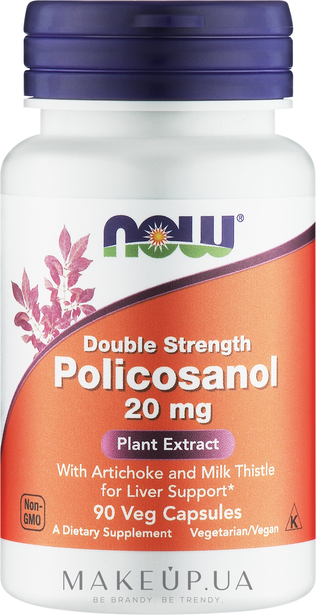 Полікосанол подвійна сила, 20 мг - Now Foods Double Strength Policosanol — фото 90шт