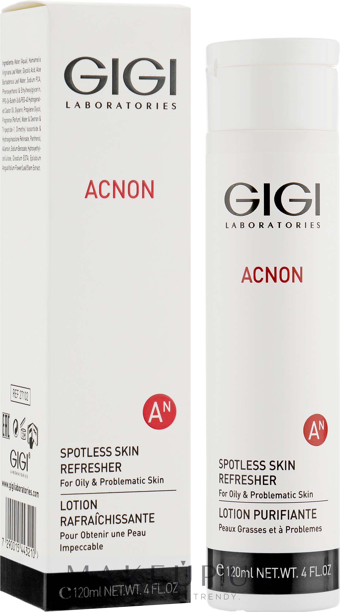 Очищающий тоник для жирной и проблемной кожи - Gigi Acnon Spotless Skin Refresher — фото 120ml