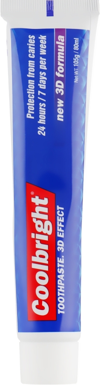 Зубна паста "Захист від карієсу" - Coolbright 3D Effect Caries Protection 24/7 — фото N2