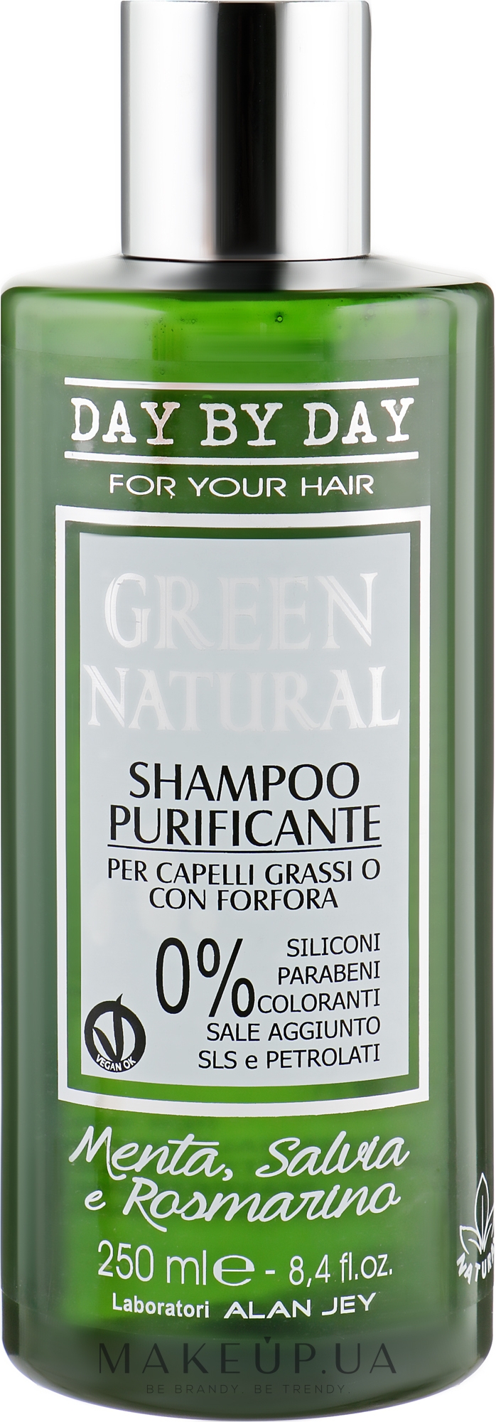 Шампунь очищающий для жирных волос и волос с жирной перхотью - Alan Jey Green Natural Shampoo — фото 250ml