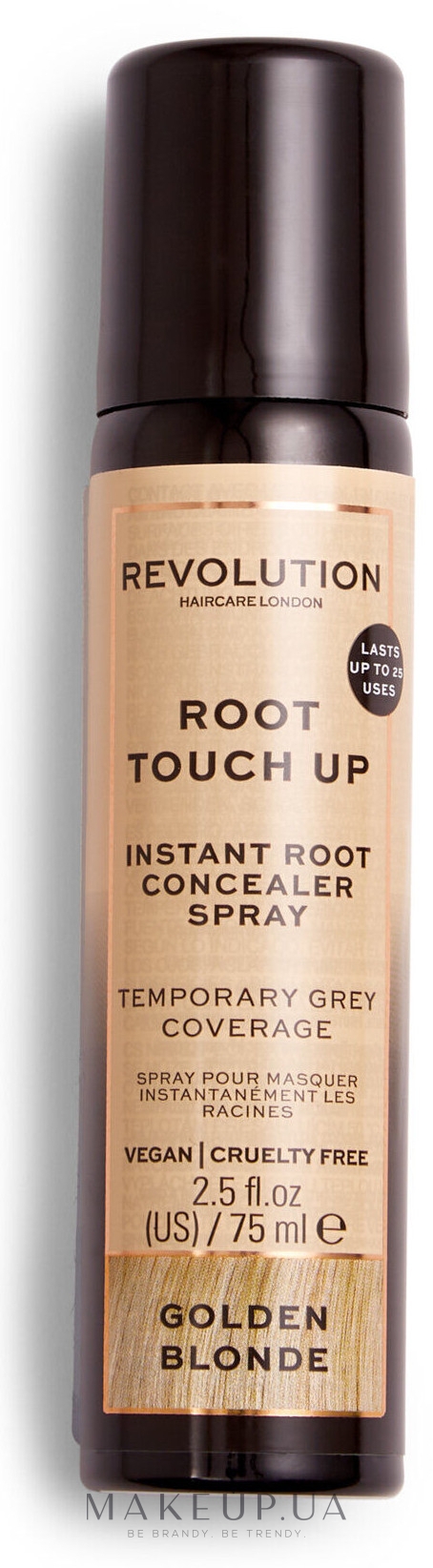 Спрей-корректор для отросших корней - Makeup Revolution Haircare Root Touch Up Spray — фото Golden Blonde