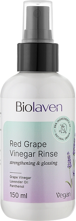 Тоник для укрепления волос и кожи головы - Biolaven Red Grape Vinegar Rinse — фото N1
