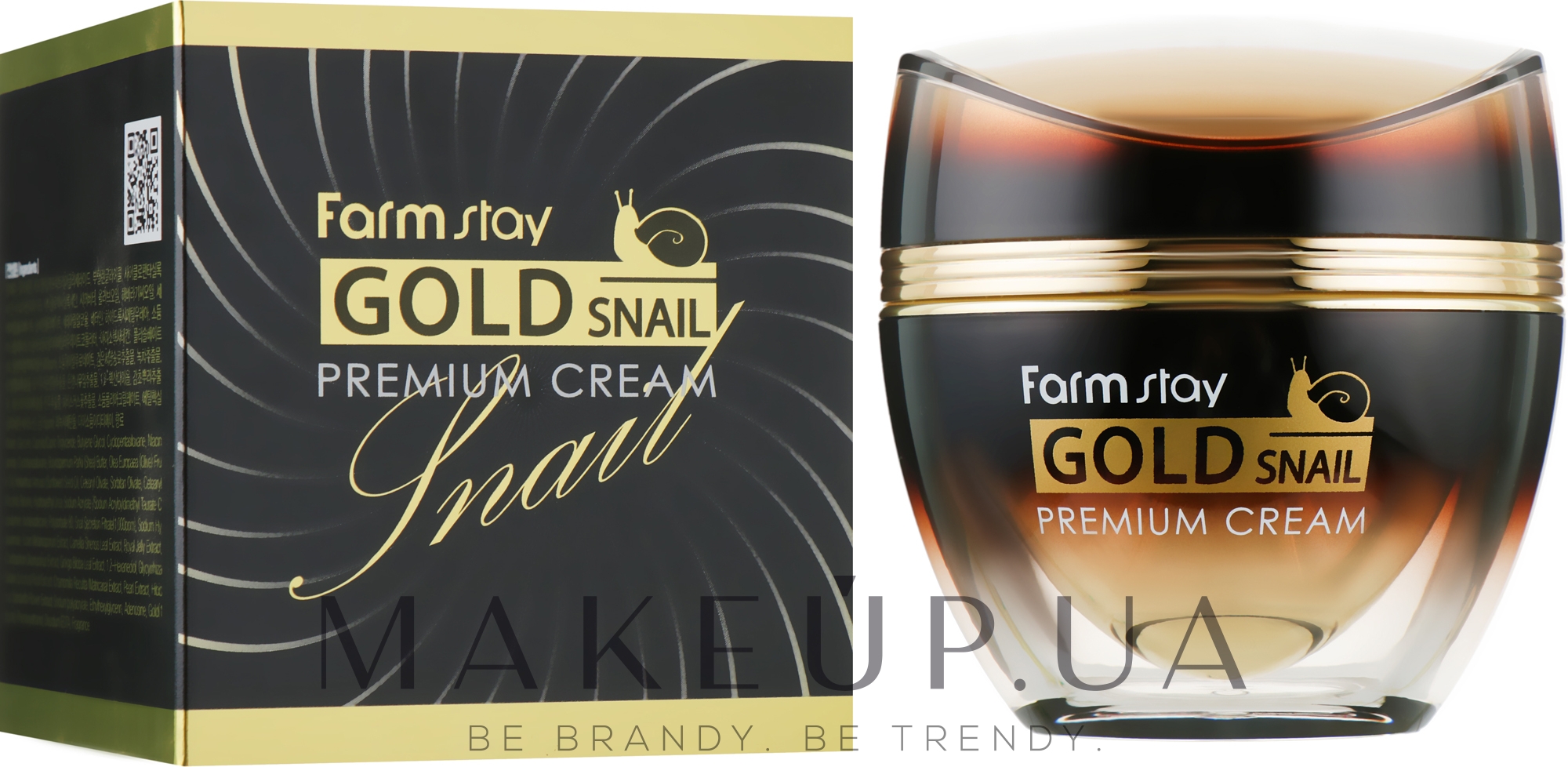 Крем із золотом і муцином равлика - FarmStay Gold Snail Premium Cream — фото 50ml