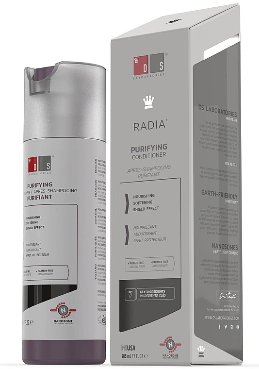 Очищувальний кондиціонер для сухої, чутливої та подразненої шкіри голови - DS Laboratories Radia Purifying Conditioner — фото N1