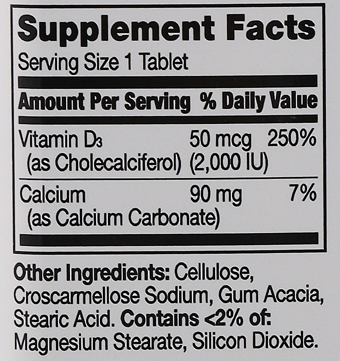 Пищевая добавка "Витамин D3", 110 табл. - 21th Century Vitamin D3 — фото N3