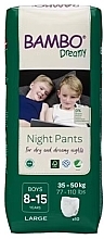 Ночные трусики-подгузники для мальчиков "Dreamy" 8-15 лет, 35-50 кг, 10 шт. - Bambo Nature  — фото N1