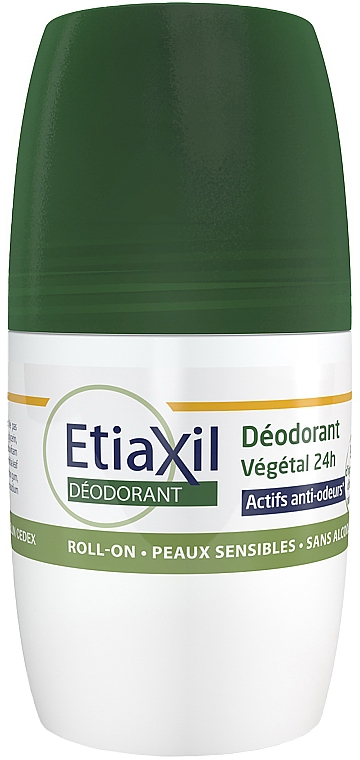 Дезодорант кульковий, органічний - Etiaxil Deodorant Vegetal Protection 24H Roll-on