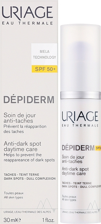 Дневной крем против пигментных пятен - Uriage Depiderm Anti-Dark Spot Day Care SPF50+ — фото N3