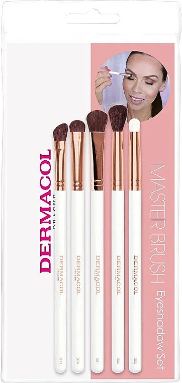 Набір пензликів для макіяжу, 5 шт. - Dermacol Master Brush Cosmetic Brush Set — фото N1