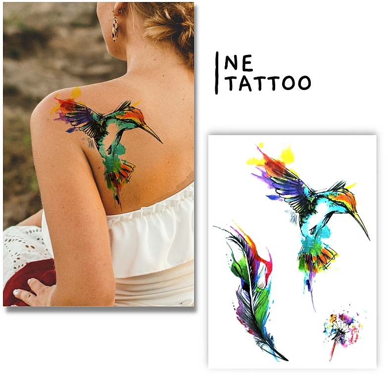 Временное тату "Радужный колибри" - Ne Tattoo — фото N1