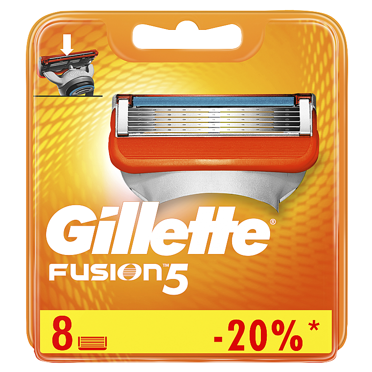 Змінні касети для гоління, 8 шт. - Gillette Fusion — фото N2