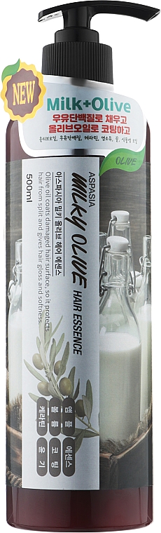Есенція для волосся з оливковою олією та екстрактом молока - Aspasia Olive Milky Hair Essence