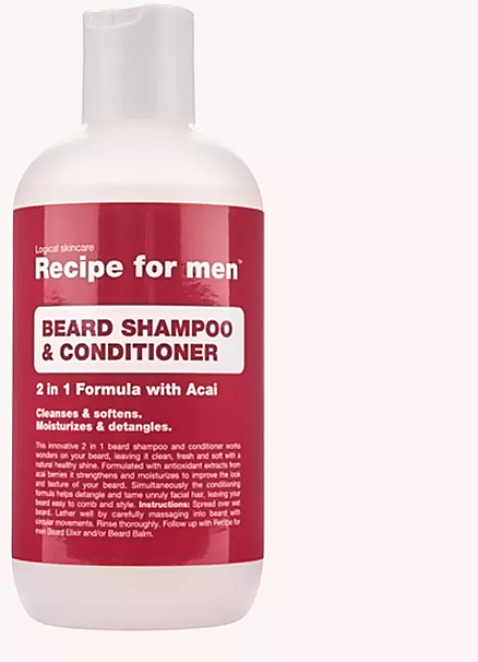 Шампунь-кондиционер для бороды - Recipe for Men Beard Shampoo & Conditioner — фото N1