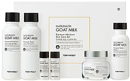 Духи, Парфюмерия, косметика Набор - Tony Moly Naturalth Goat Milk Set (toner/150 + toner/110 + toner/20ml + emulsion/150 + emulsion/20ml + f/cr/60ml)