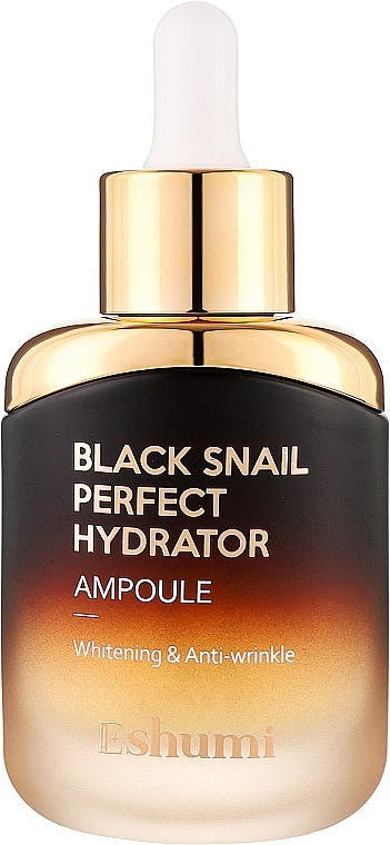Сироватка для обличчя з екстрактом муцину чорного равлика - Eshumi Black Snail Perfect Hydrator Ampoule — фото N1