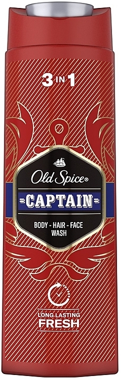 Шампунь-гель для душа 2в1 - Old Spice Captain Shower Gel + Shampoo  — фото N1