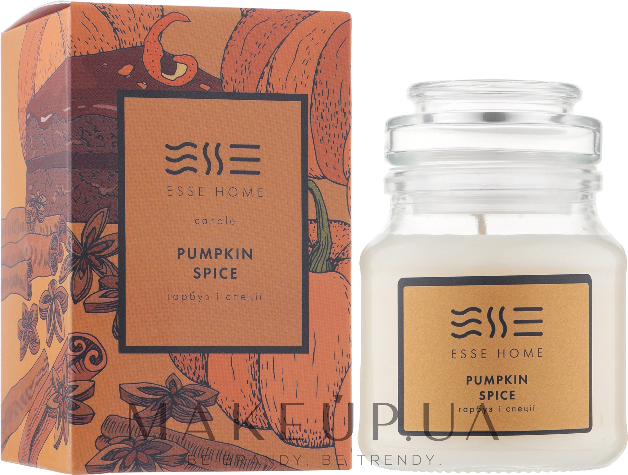 Ароматическая свеча "Специи и Тыква" - Esse Home Pumpkin & Sice Candle — фото 150g