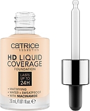 УЦІНКА Рідка тональна основа - Catrice HD Liquid Coverage Foundation * — фото N2