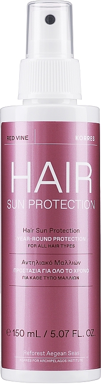 Спрей для захисту волосся від сонця - Korres Red Vine Hair Sun Protection — фото N1