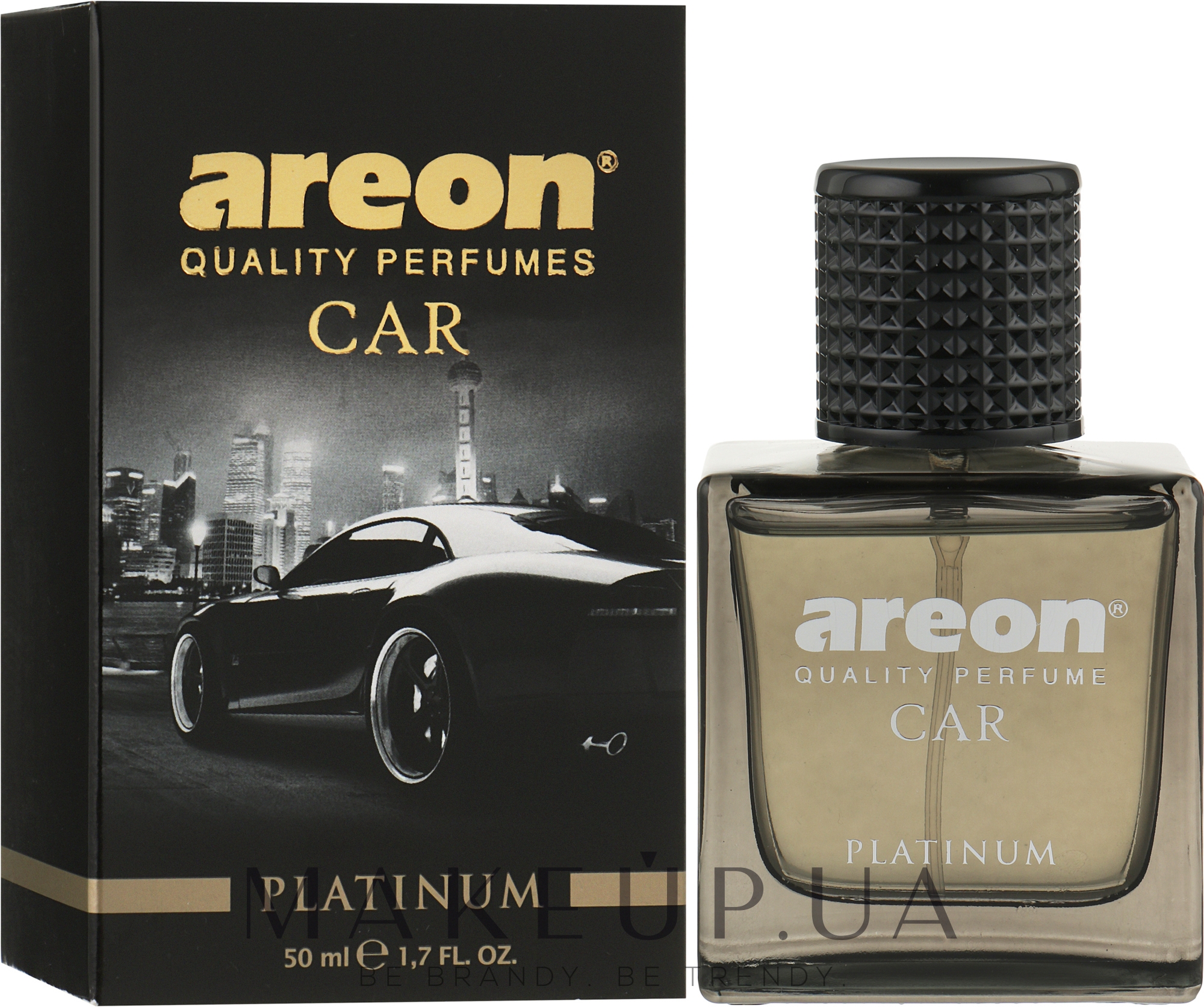 Ароматизатор для авто - Areon Luxury Car Perfume Long Lasting Platinum — фото 50ml