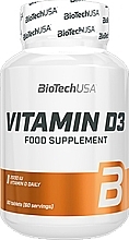 Парфумерія, косметика Харчова добавка "Вітамін D3", 50 mcg - BiotechUSA Vitamine D3