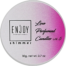 Парфумерія, косметика Парфумована масажна свічка - Enjoy Professional Shimmer Perfumed Candle Love #5