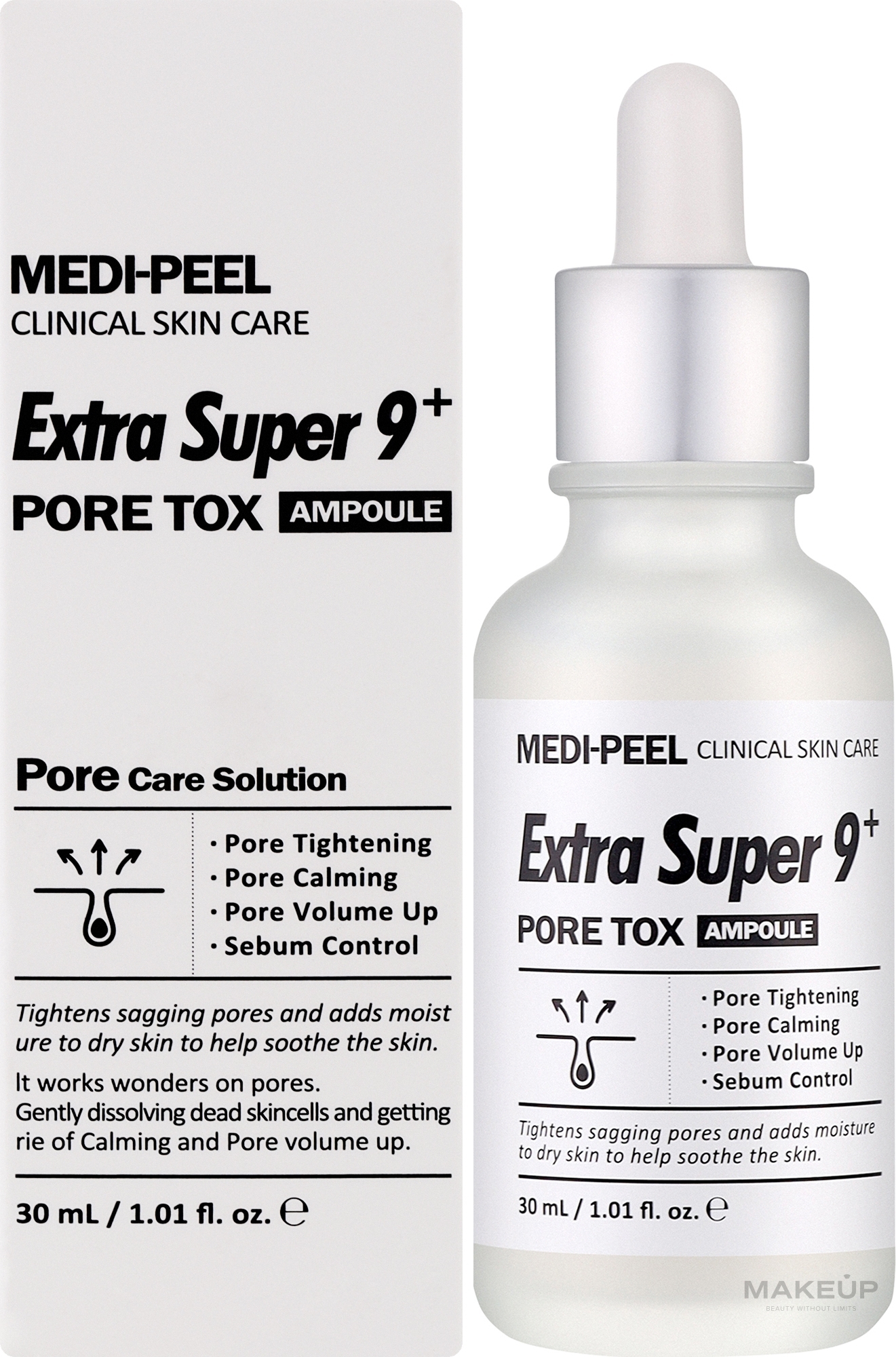 Пілінг-сироватка для обличчя для очищення та звуження пір - Medi-Peel Extra Super 9 Plus Pore Tox Ampoule — фото 30ml