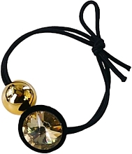 Парфумерія, косметика Резинка для волосся з декоративними елементами, жовте коло - Lolita Accessories