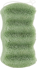 Парфумерія, косметика Спонж для вмивання конжаковий "Хвиля", зелений чай - Cosmo Shop Konjac Sponge Craft Box