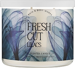 Духи, Парфюмерия, косметика Аромасвеча 3-х фитильная - Bath and Body Works Fresh Cut Lilacs Candle