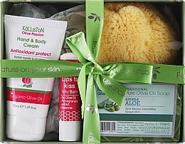 Набір, варіант 11 - Kalliston Gift Box (soap/100g + cr/50ml + lip/balm/5.2g + sponge/1pc) — фото N1