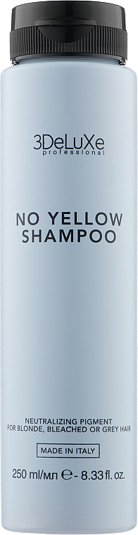Шампунь для нейтралізації жовтизни - 3DeLuXe No Yellow Shampoo — фото N1