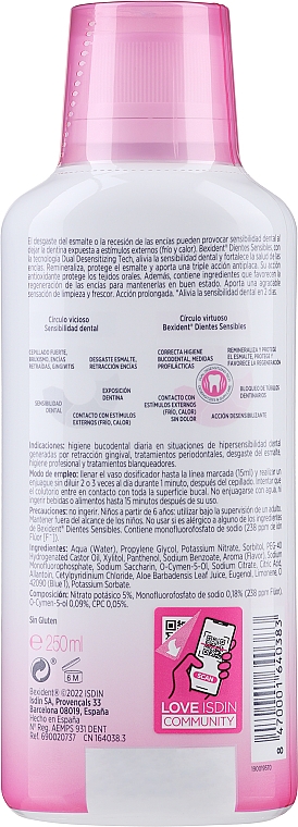 Ополаскиватель для полости рта для чувствительных зубов - Isdin Bexident Sensitive Teeth Mouthwash — фото N3