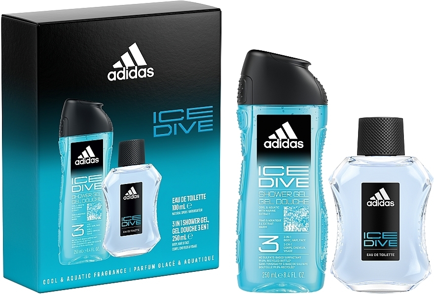 Adidas Ice Dive - Набір (edt/100ml + sh/gel/250ml) — фото N1