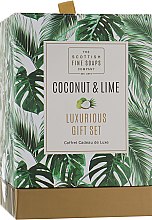 Парфумерія, косметика Набір - Scottish Fine Soaps Coconut & Lime (sh/gel/75ml + b/oil/75ml + h/cr/75ml + soap/40g)