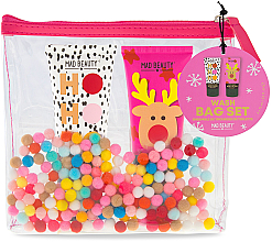 Парфумерія, косметика Набір - Mad Beauty Pom Pom Cosmetic Bag Set (b/wash/75ml + b/lot/75ml + bag)