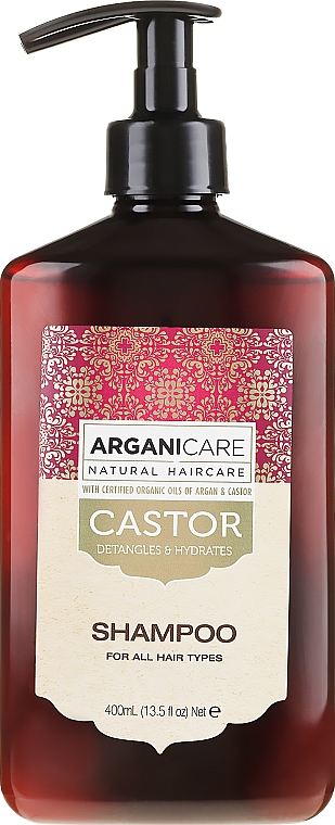 Шампунь для росту волосся - Arganicare Castor Oil Shampoo — фото N1