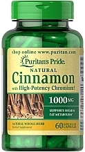 Пищевая добавка "Корица с хромом" - Puritan's Pride Cinnamon Complex with High Potency Chromium 1000mg — фото N1
