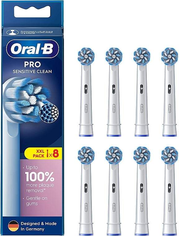 Сменная насадка для электрической зубной щетки, 8 шт. - Oral-B Oral-B Sensitive Clean — фото N1