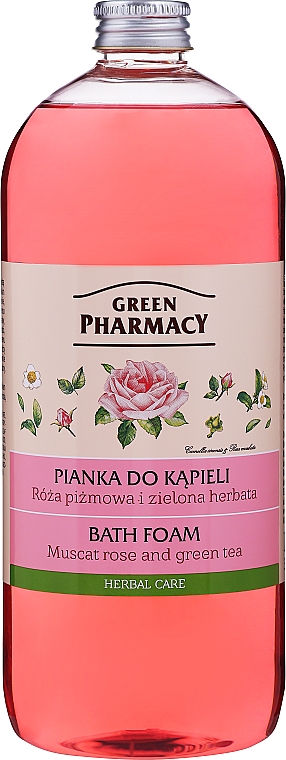 Пена для ванн "Мускатная роза и Зеленый чай" - Зеленая Аптека — фото N1